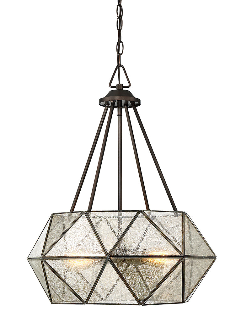 Savoy House - 7-9008-4-28 - Four Light Pendant - Tartan - Oiled Burnished Bronze