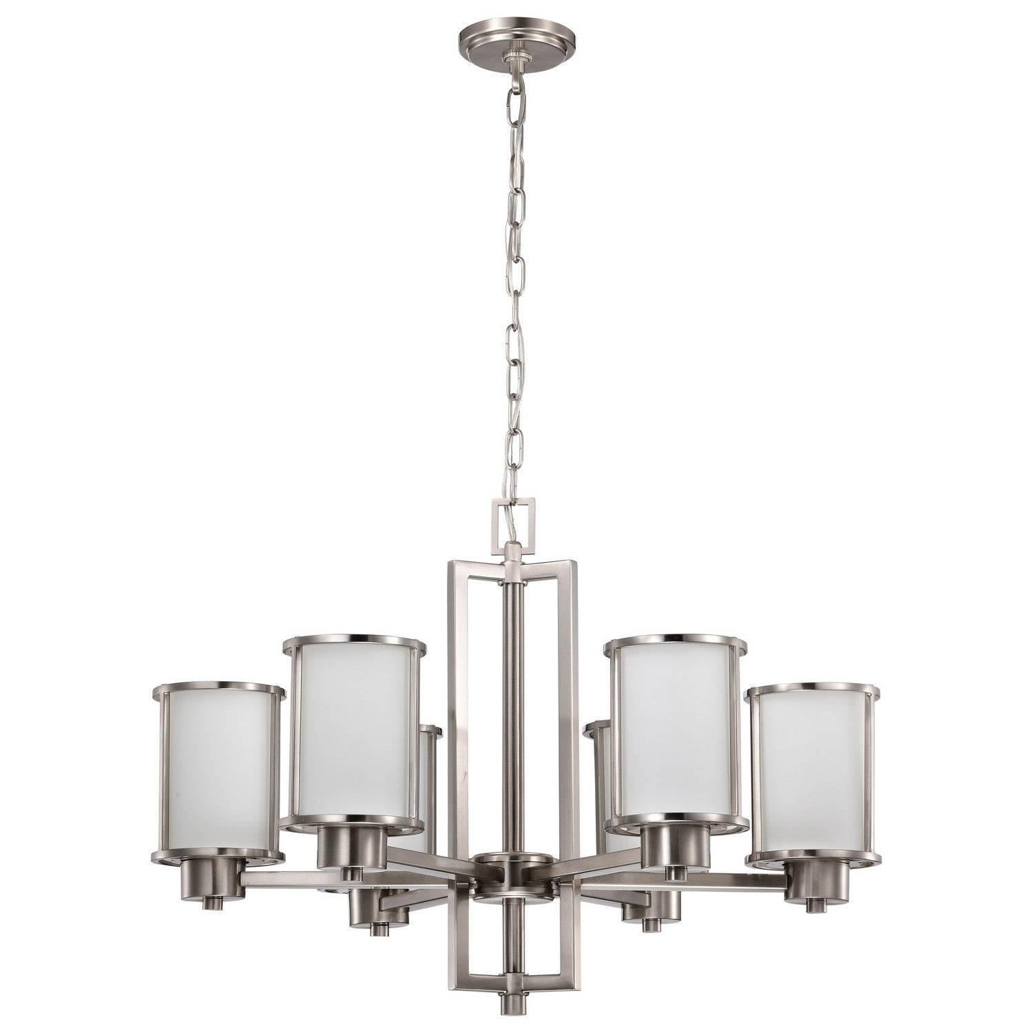 Nuvo Lighting - 60-2853 - Six Light Chandelier - Odeon - Brushed Nickel