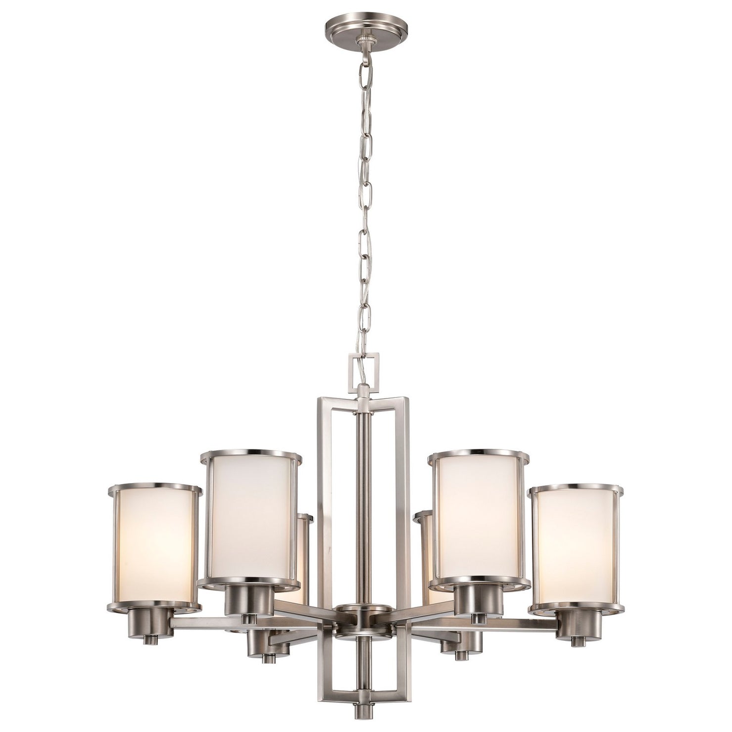 Nuvo Lighting - 60-2853 - Six Light Chandelier - Odeon - Brushed Nickel