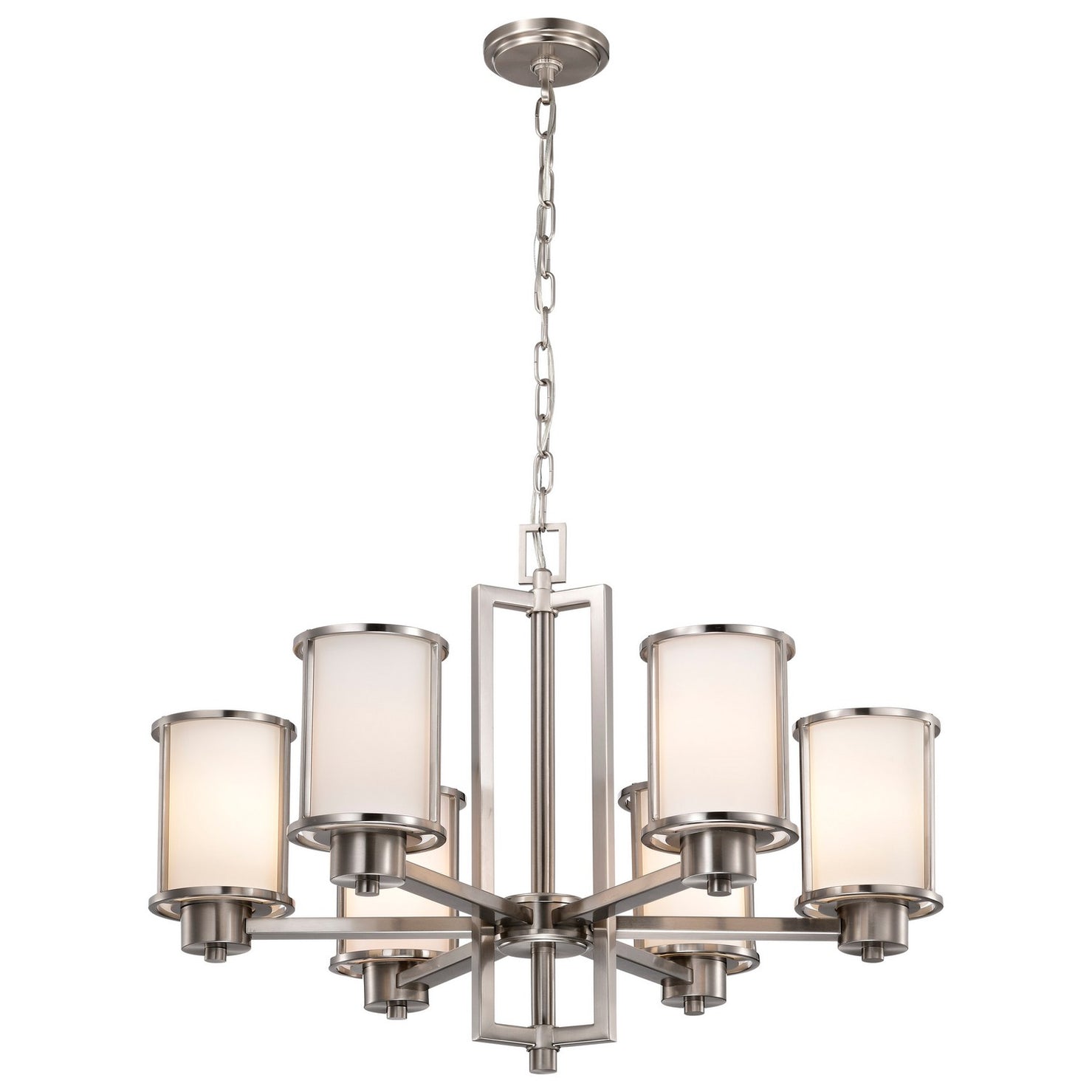 Nuvo Lighting - 60-2853 - Six Light Chandelier - Odeon - Brushed Nickel