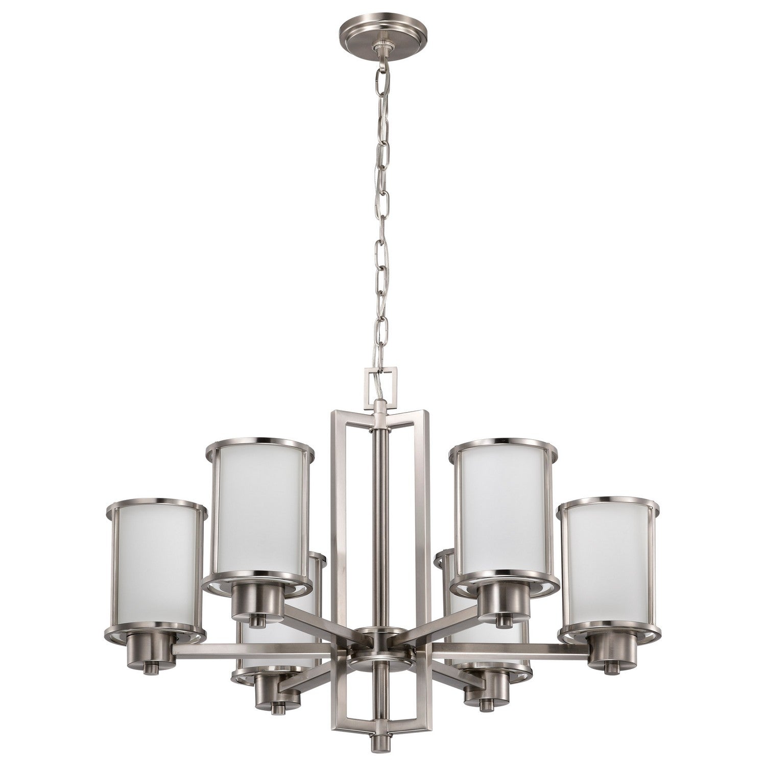 Nuvo Lighting - 60-2853 - Six Light Chandelier - Odeon - Brushed Nickel