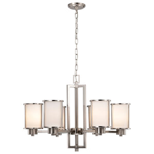 Nuvo Lighting - 60-2853 - Six Light Chandelier - Odeon - Brushed Nickel