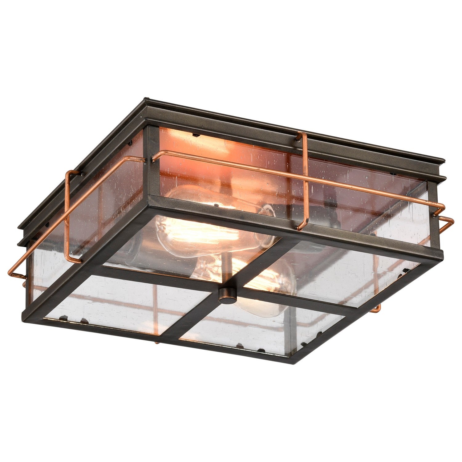 Nuvo Lighting - 60-5834 - Two Light Flush Mount - Howell - Bronze / Copper Accents