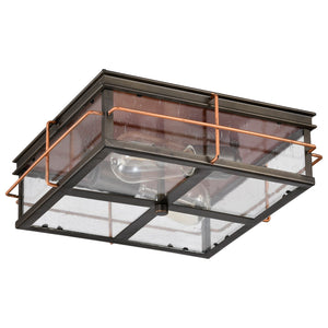 Nuvo Lighting - 60-5834 - Two Light Flush Mount - Howell - Bronze / Copper Accents