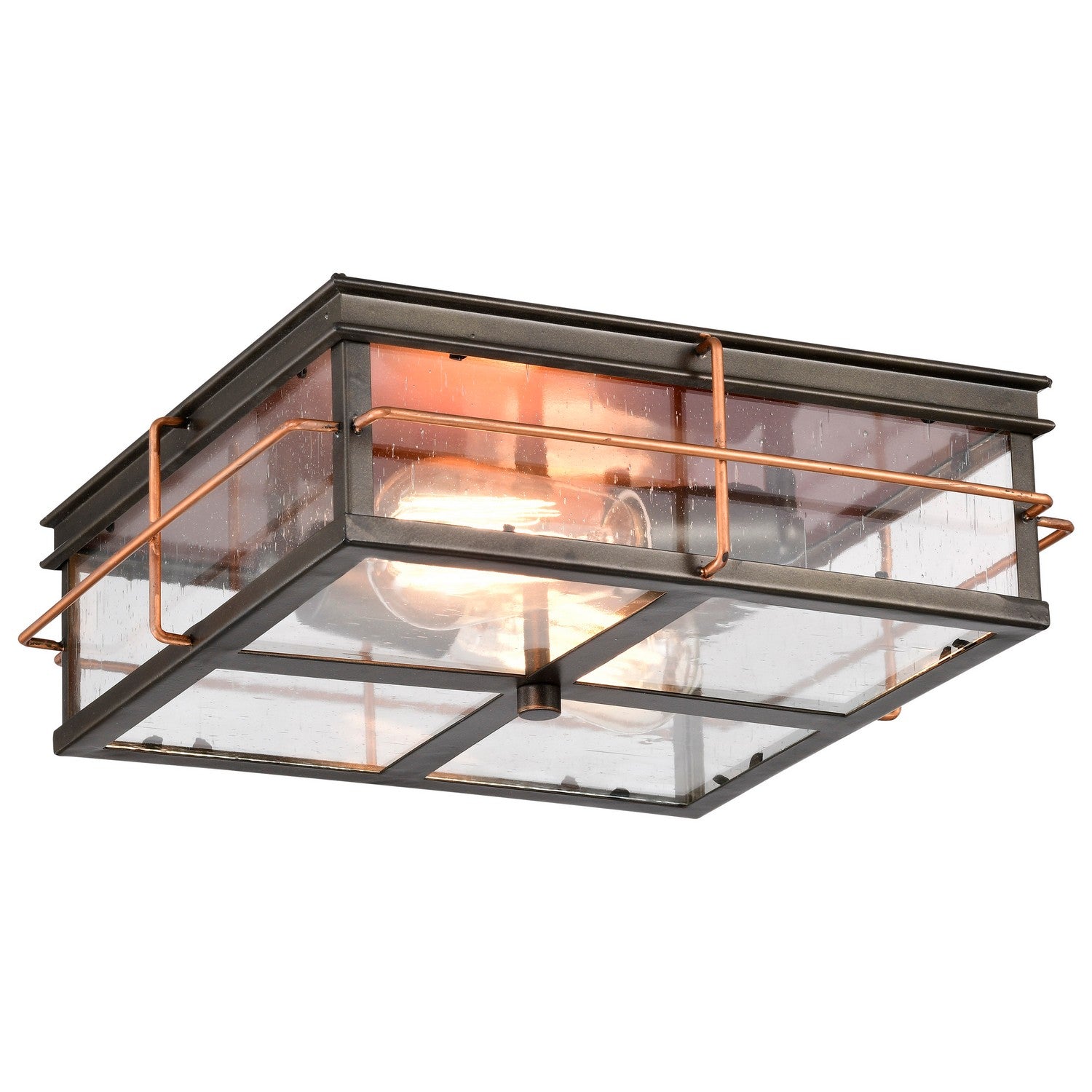 Nuvo Lighting - 60-5834 - Two Light Flush Mount - Howell - Bronze / Copper Accents