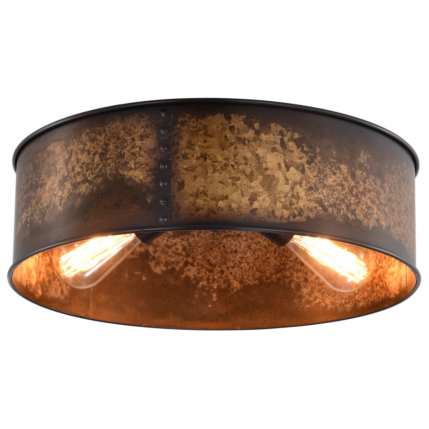 Nuvo Lighting - 60-5893 - Three Light Flush Mount - Kettle - Weathered Brass