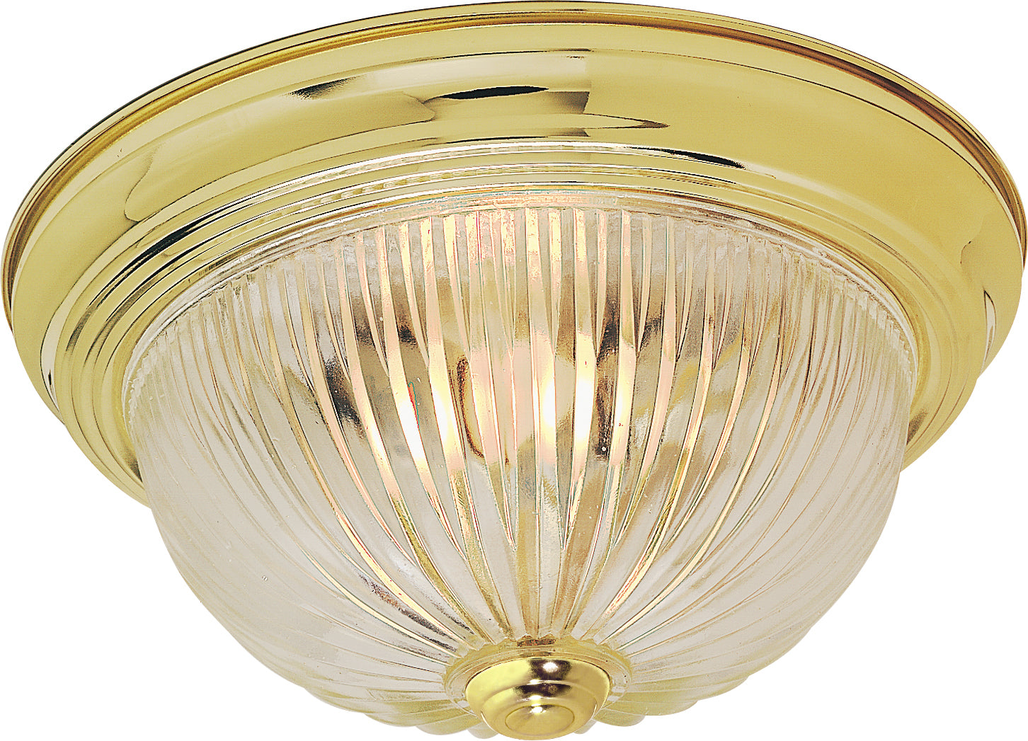 Nuvo Lighting - SF76-091 - Two Light Flush Mount - Polished Brass