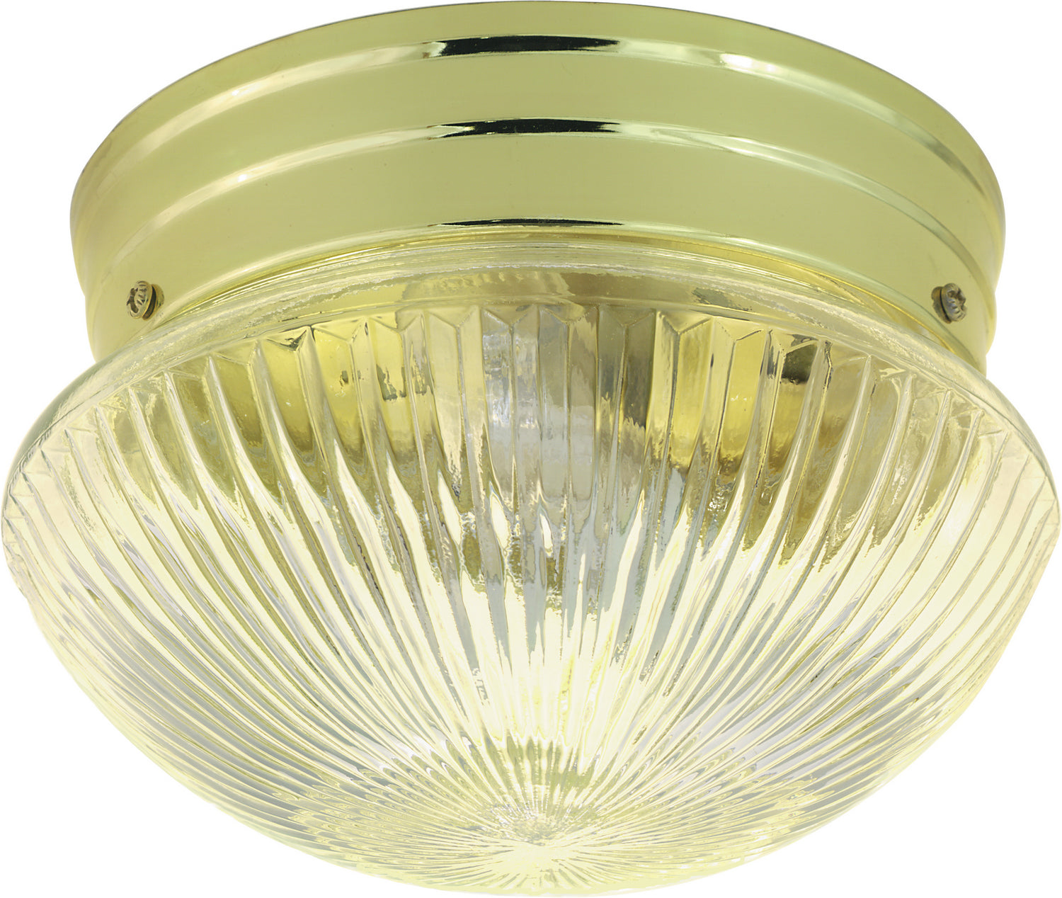 Nuvo Lighting - SF76-250 - One Light Flush Mount - Polished Brass