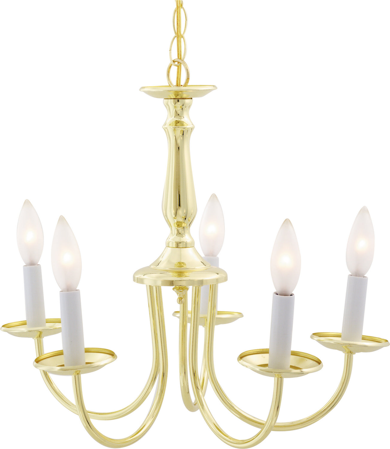 Nuvo Lighting - SF76-280 - Five Light Chandelier - Polished Brass