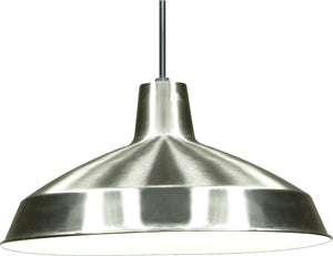 Nuvo Lighting - SF76-661 - One Light Pendant - Brushed Nickel / White Interior