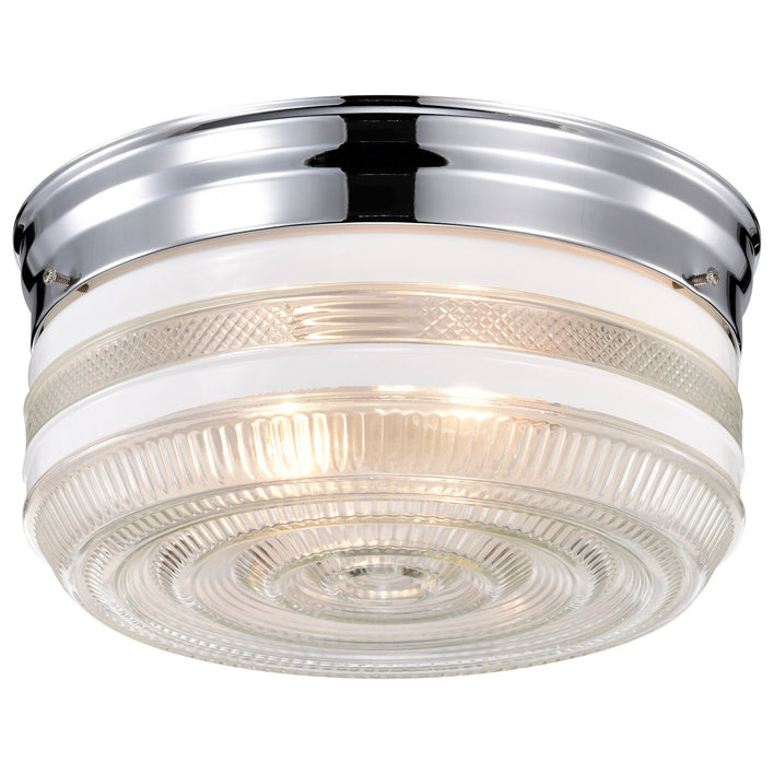 Nuvo Lighting - SF77-102 - Two Light Flush Mount - Polished Chrome