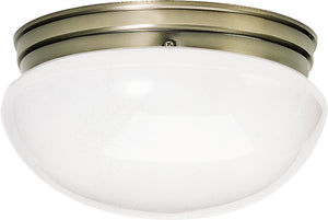 Nuvo Lighting - SF77-988 - Two Light Flush Mount - Antique Brass