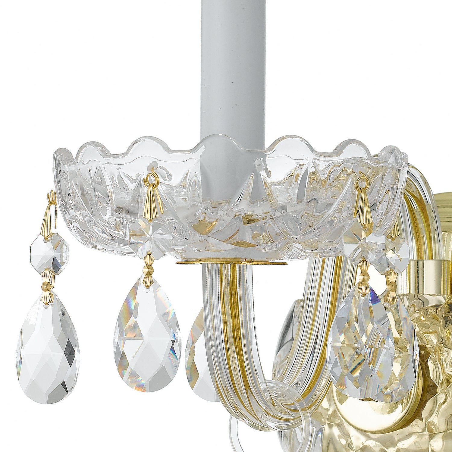 Crystorama - 1031-PB-CL-MWP - One Light Wall Sconce - Traditional Crystal - Polished Brass