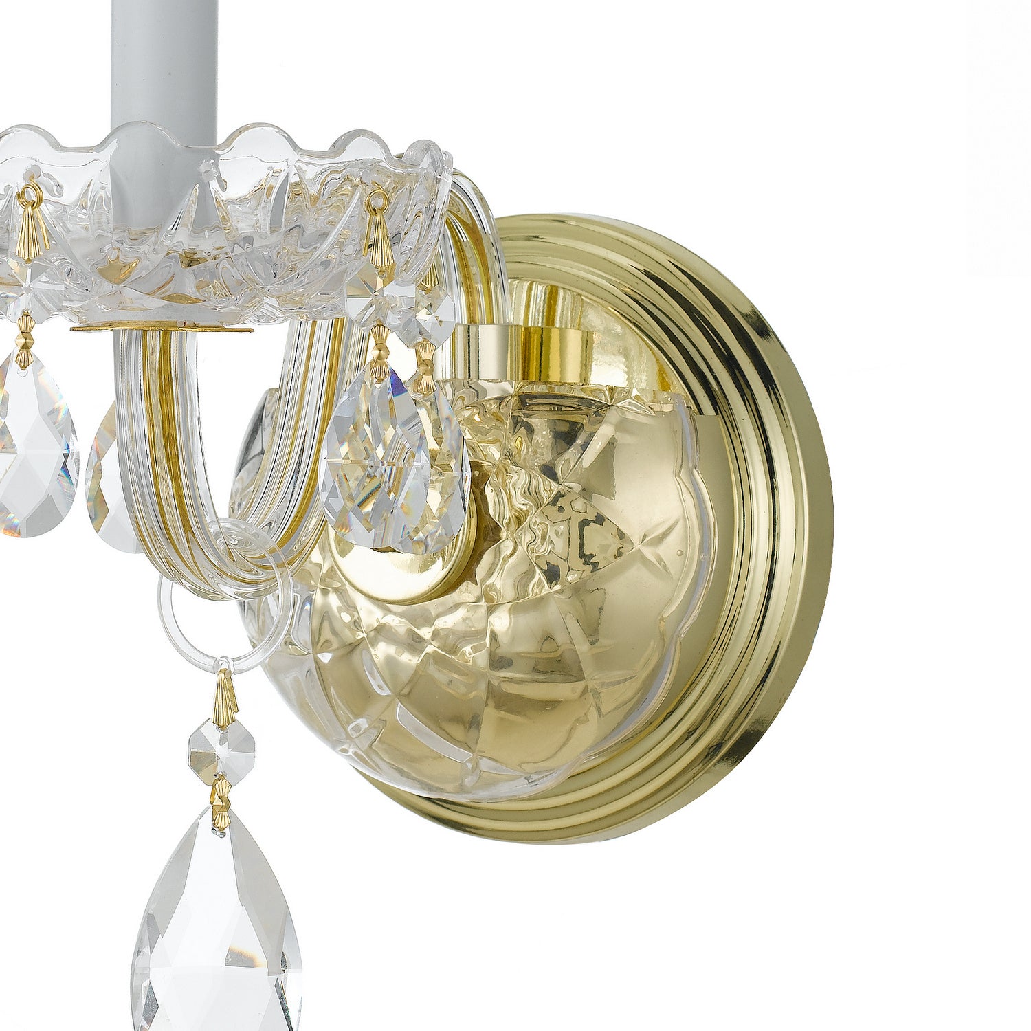 Crystorama - 1031-PB-CL-SAQ - One Light Wall Sconce - Traditional Crystal - Polished Brass