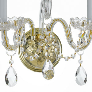 Crystorama - 1032-PB-CL-S - Two Light Wall Sconce - Traditional Crystal - Polished Brass