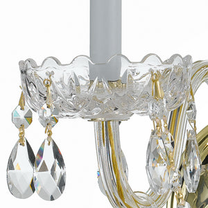 Crystorama - 1032-PB-CL-SAQ - Two Light Wall Sconce - Traditional Crystal - Polished Brass