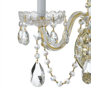 Crystorama - 1033-PB-CL-SAQ - Three Light Wall Sconce - Traditional Crystal - Polished Brass