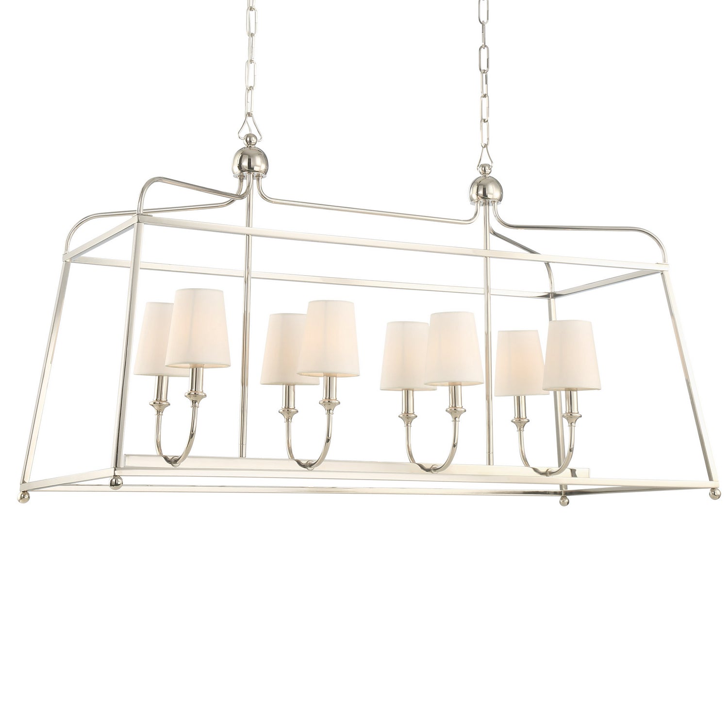 Crystorama - 2249-PN - Eight Light Chandelier - Sylvan - Polished Nickel