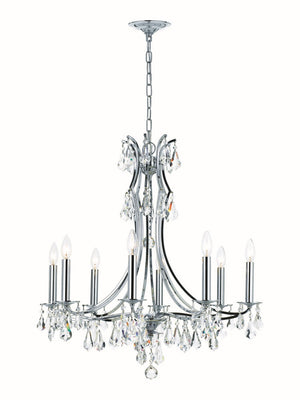 Crystorama - 5938-CH-CL-S - Eight Light Chandelier - Cedar - Polished Chrome