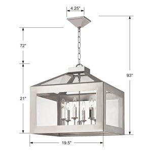 Crystorama - 6056-PN - Six Light Chandelier - Hurley - Polished Nickel