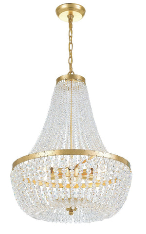 Crystorama - 608-GA - Six Light Chandelier - Rylee - Antique Gold