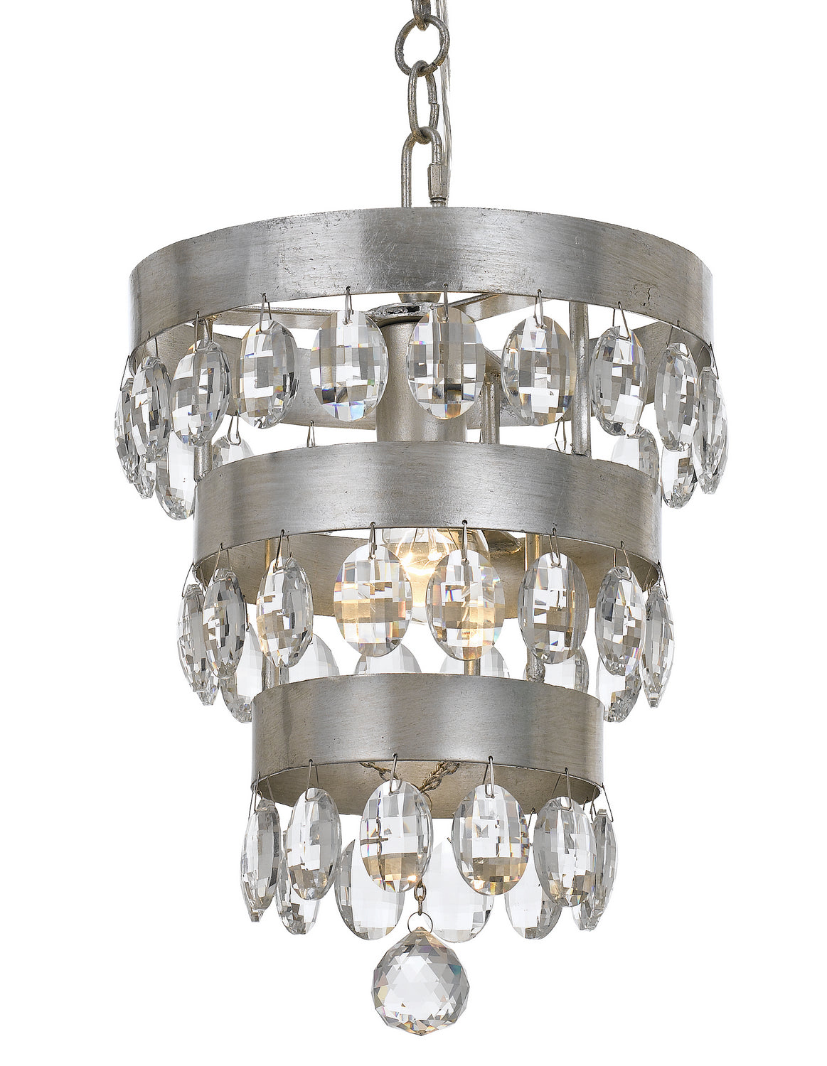 Crystorama - 6103-SA - One Light Mini Chandelier - Perla - Antique Silver