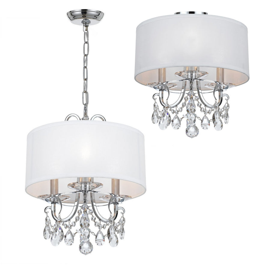 Crystorama - 6623-CH-CL-SAQ - Three Light Mini Chandelier - Othello - Polished Chrome