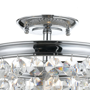 Crystorama - 783-CH-CL-MWP - Three Light Semi Flush Mount - Archer - Polished Chrome