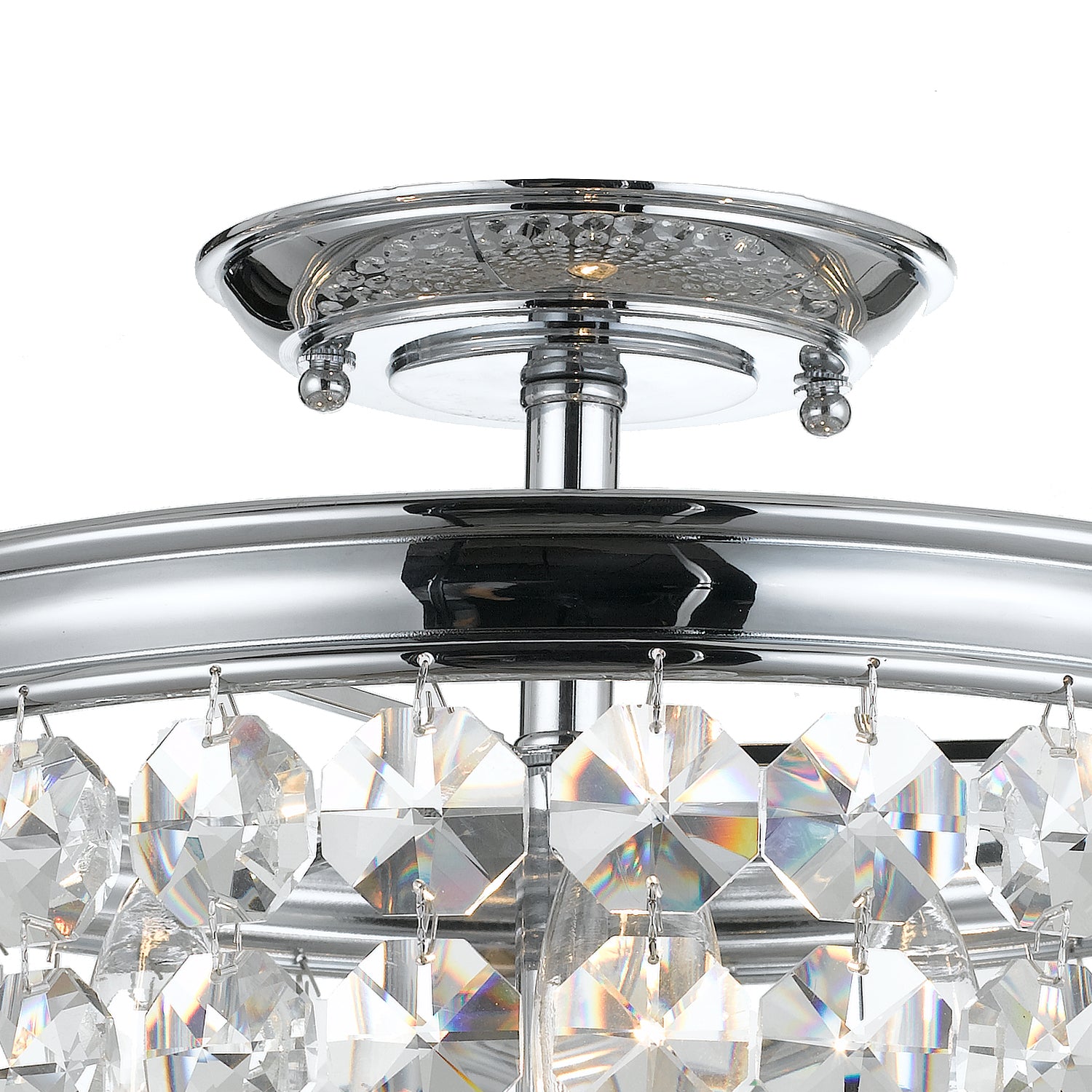 Crystorama - 783-CH-CL-S - Three Light Semi Flush Mount - Archer - Polished Chrome