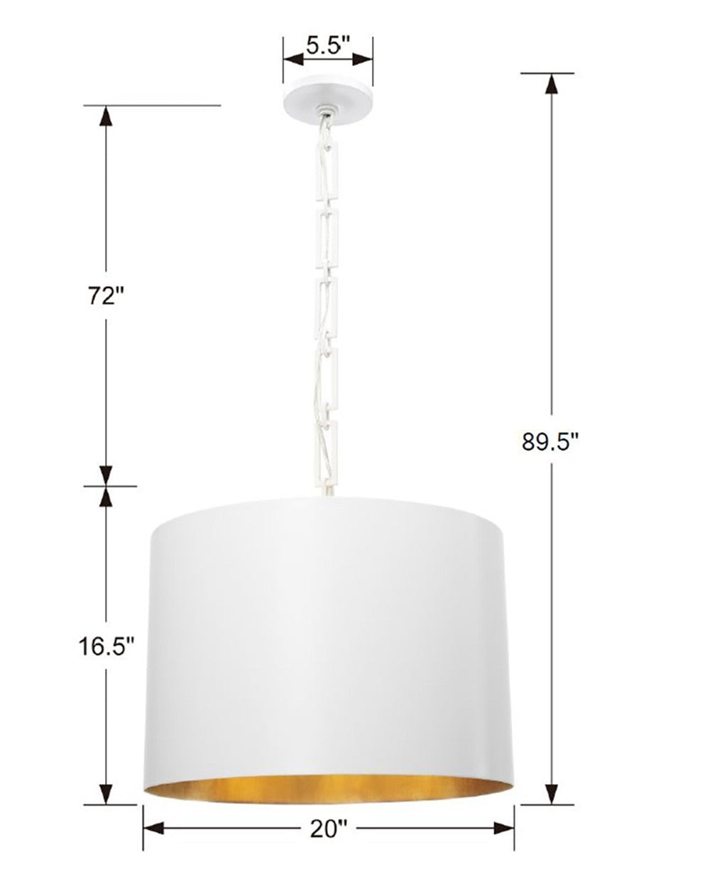 Crystorama - 8686-MT-GA - Six Light Chandelier - Alston - Matte White / Antique Gold