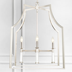 Crystorama - 8864-PN - Four Light Chandelier - Baxter - Polished Nickel