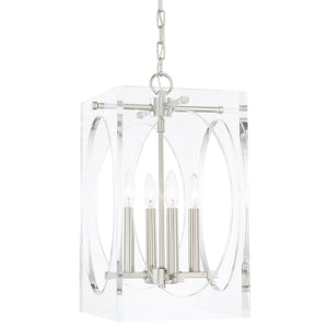 Crystorama - 8874-PN - Four Light Chandelier - Drake - Polished Nickel