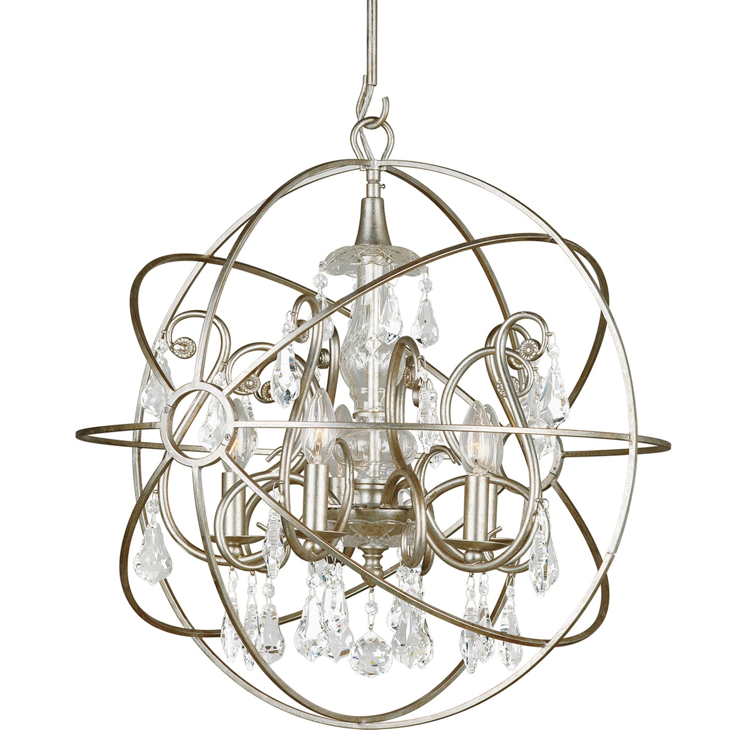 Crystorama - 9026-OS-CL-S - Five Light Chandelier - Solaris - Olde Silver