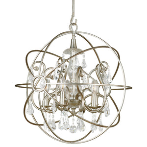 Crystorama - 9026-OS-CL-S - Five Light Chandelier - Solaris - Olde Silver