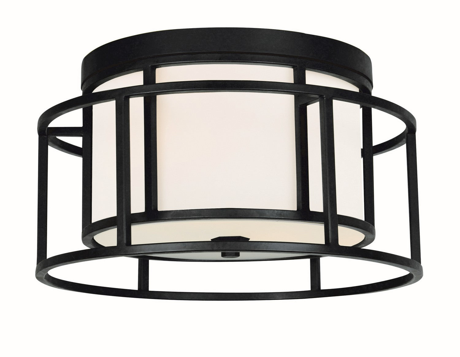 Crystorama - 9590-MK - Two Light Flush Mount - Hulton - Matte Black