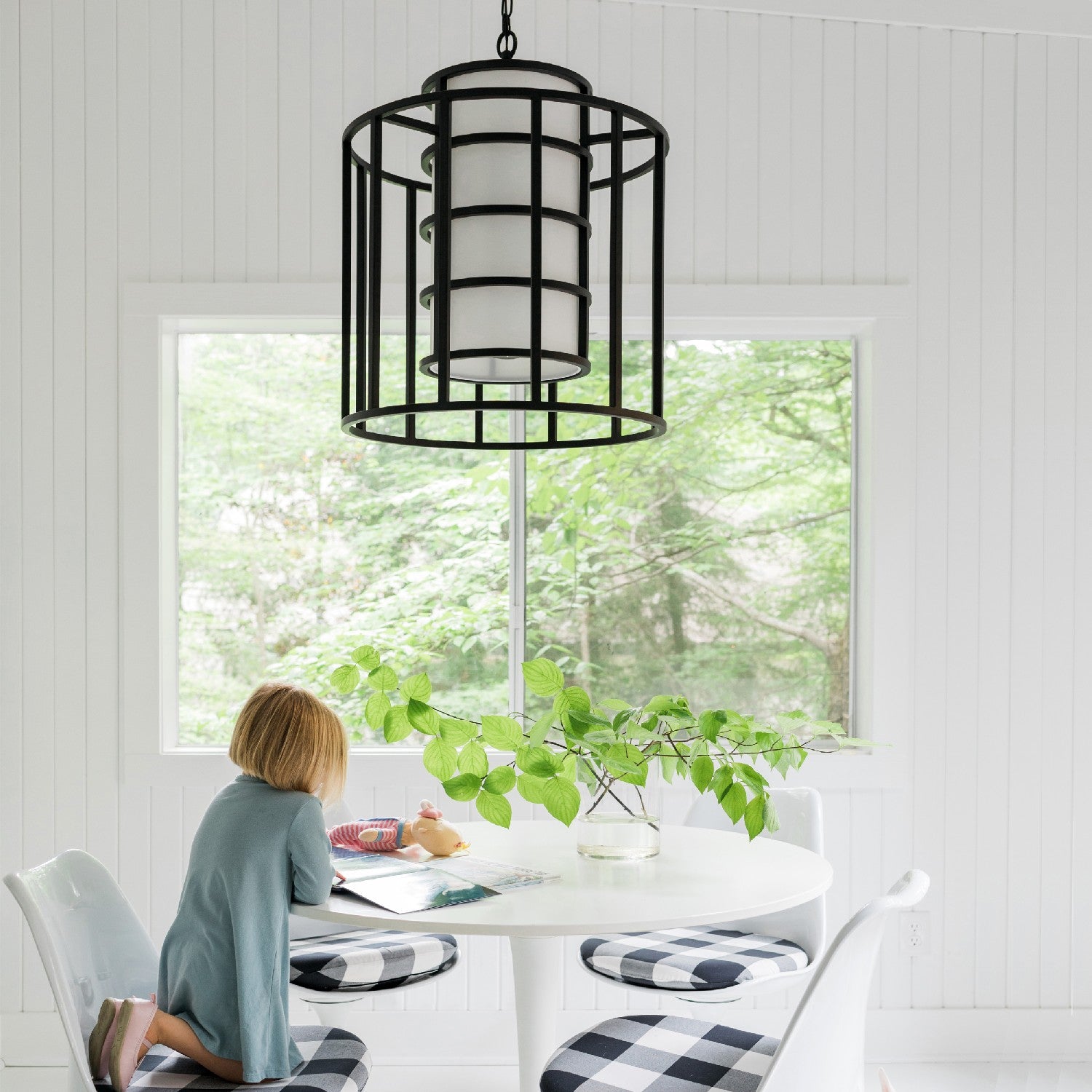 Crystorama - 9597-MK - Six Light Chandelier - Hulton - Matte Black