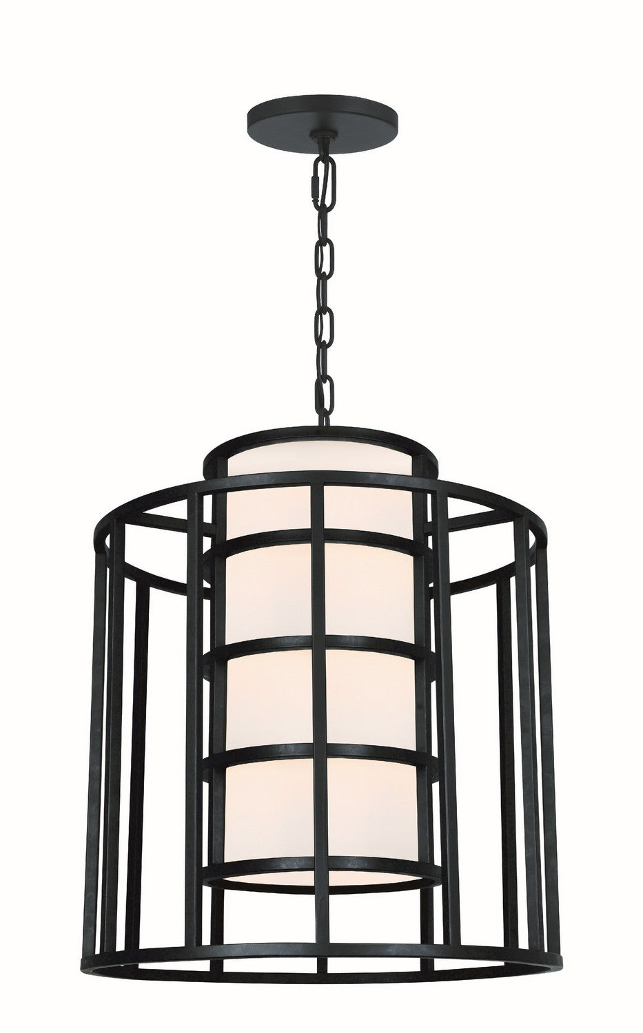 Crystorama - 9597-MK - Six Light Chandelier - Hulton - Matte Black