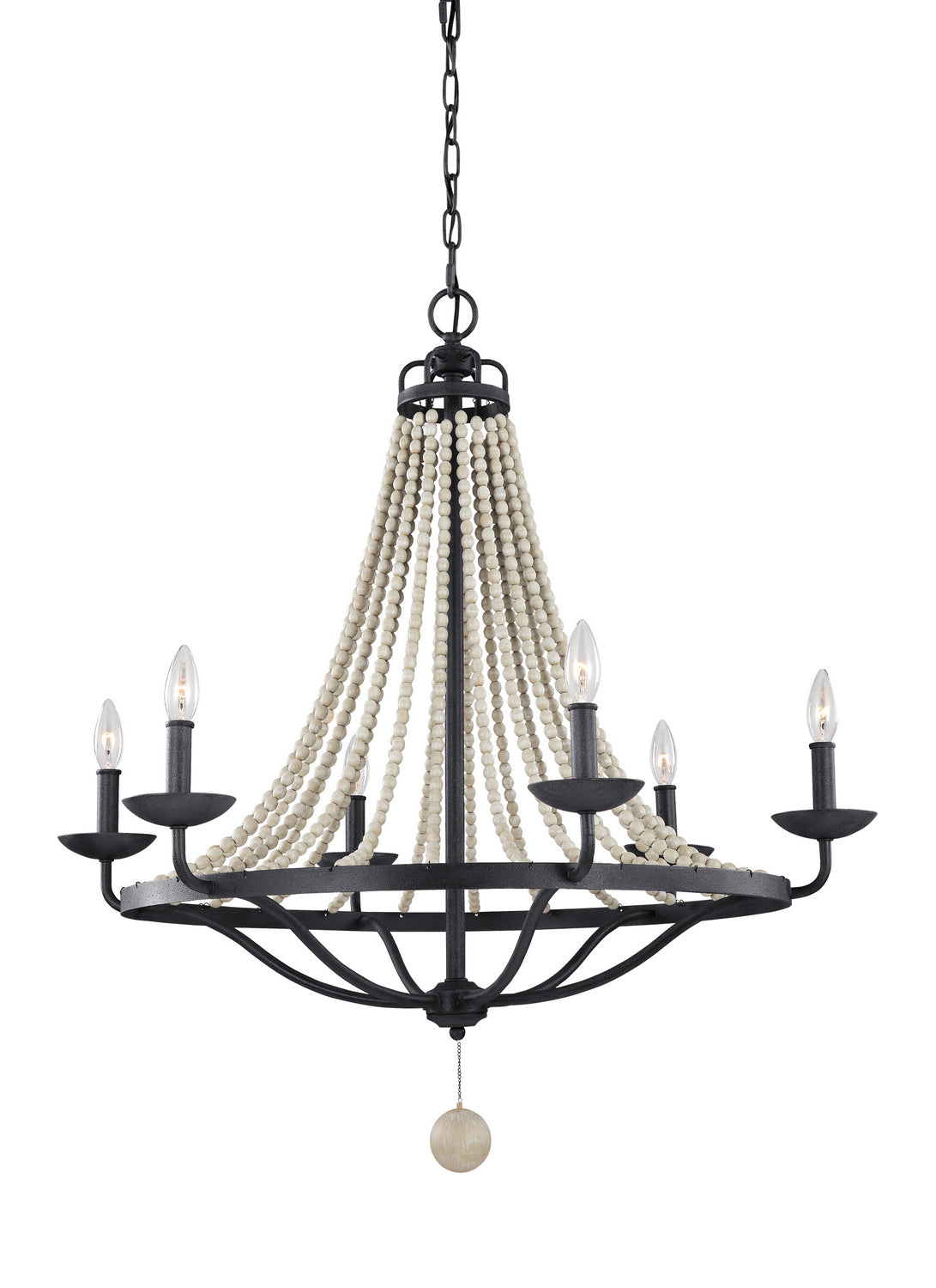 Visual Comfort Studio - F3129/6DWZ/DWG - Six Light Chandelier - Nori - Dark Weathered Zinc / Driftwood Grey