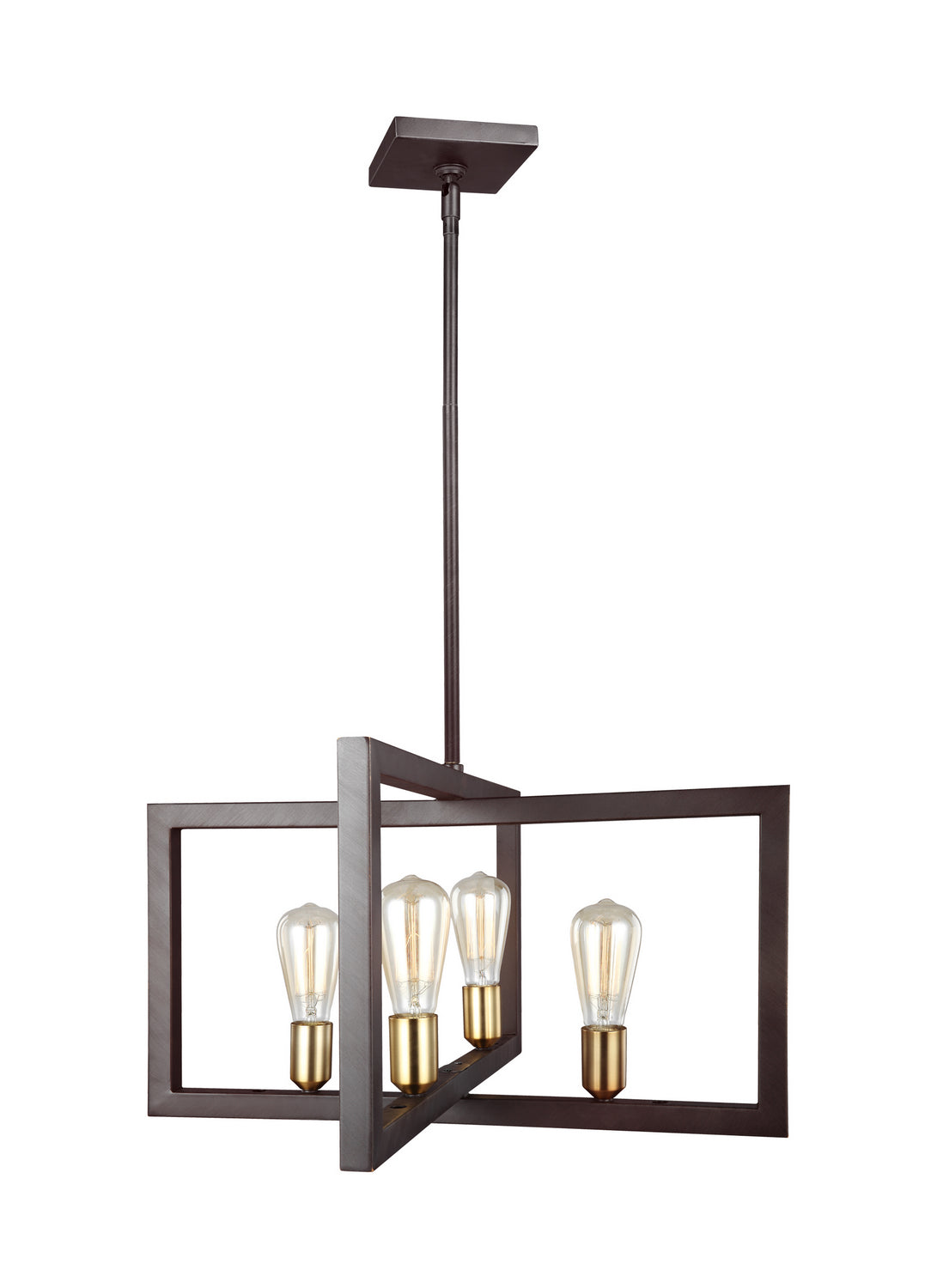 Visual Comfort Studio - F3145/4NWB - Four Light Chandelier - Finnegan - New World Bronze