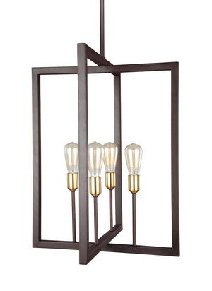 Visual Comfort Studio - F3146/4NWB - Four Light Chandelier - Finnegan - New World Bronze