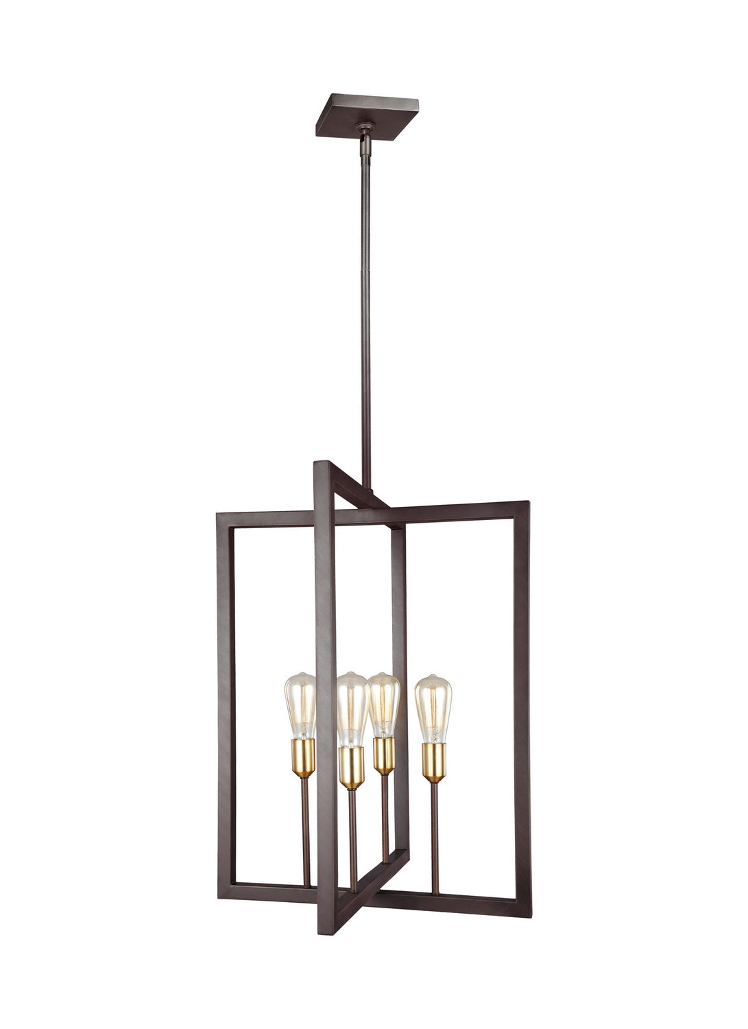 Visual Comfort Studio - F3146/4NWB - Four Light Chandelier - Finnegan - New World Bronze