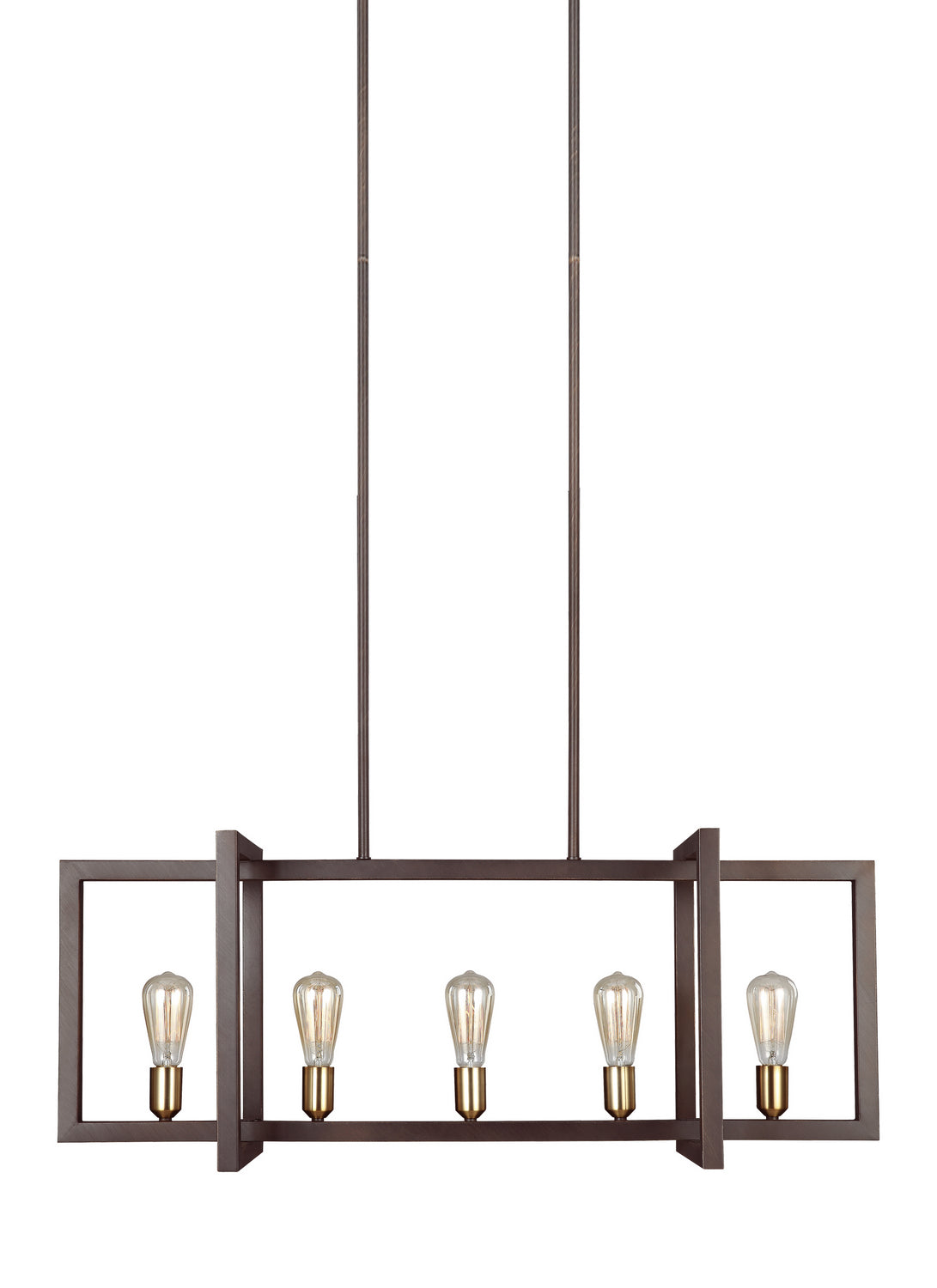 Visual Comfort Studio - F3147/5NWB - Five Light Island Chandelier - Finnegan - New World Bronze