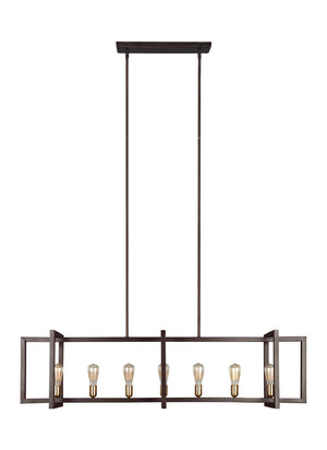 Visual Comfort Studio - F3148/7NWB - Seven Light Island Chandelier - Finnegan - New World Bronze