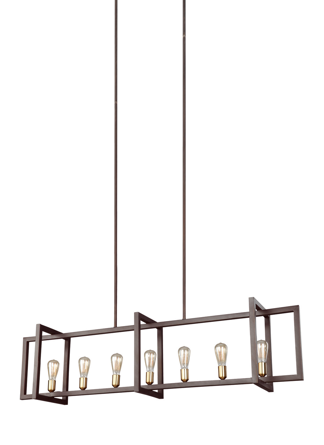 Visual Comfort Studio - F3148/7NWB - Seven Light Island Chandelier - Finnegan - New World Bronze