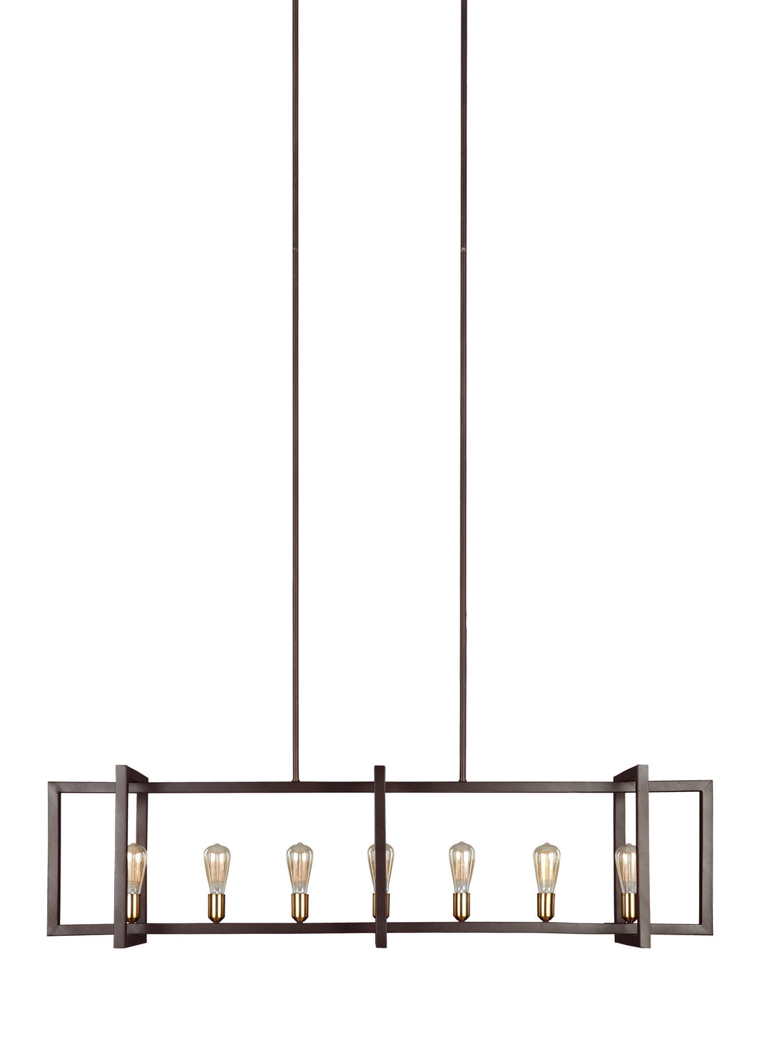 Visual Comfort Studio - F3148/7NWB - Seven Light Island Chandelier - Finnegan - New World Bronze