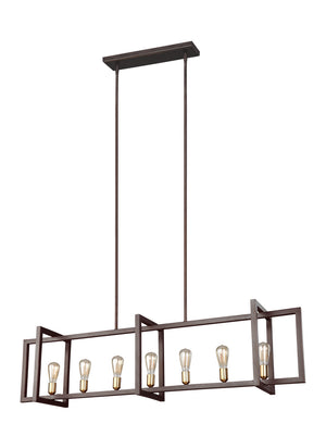 Visual Comfort Studio - F3148/7NWB - Seven Light Island Chandelier - Finnegan - New World Bronze