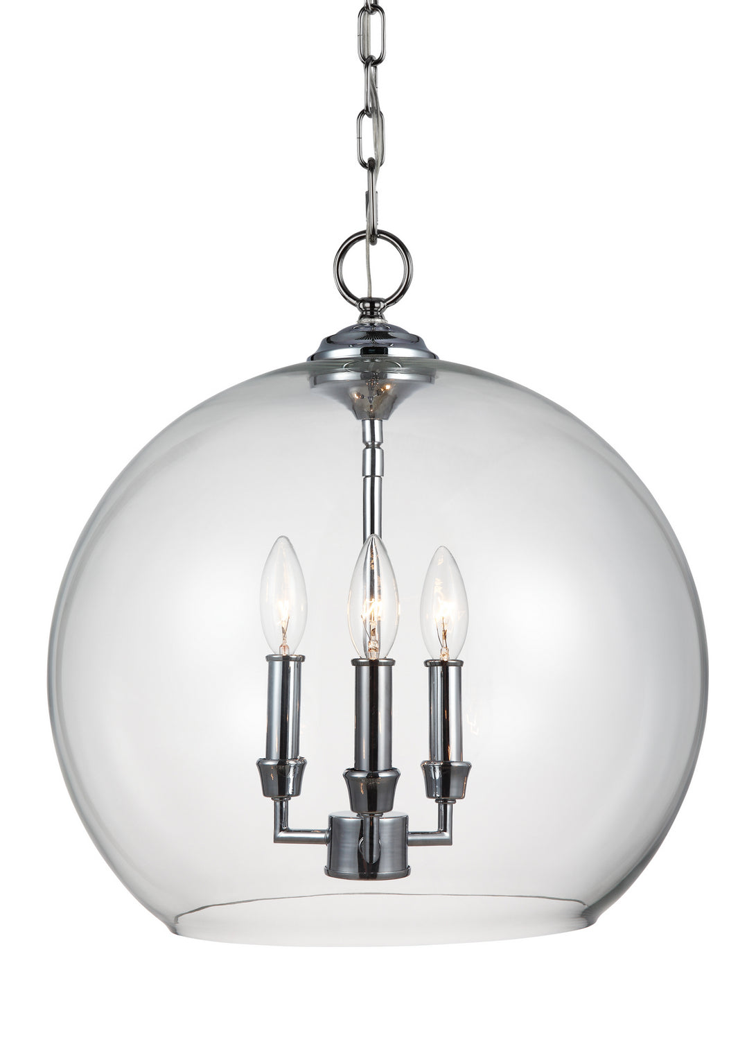 Visual Comfort Studio - F3155/3CH - Three Light Pendant - Lawler - Chrome