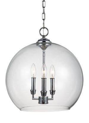 Visual Comfort Studio - F3155/3CH - Three Light Pendant - Lawler - Chrome