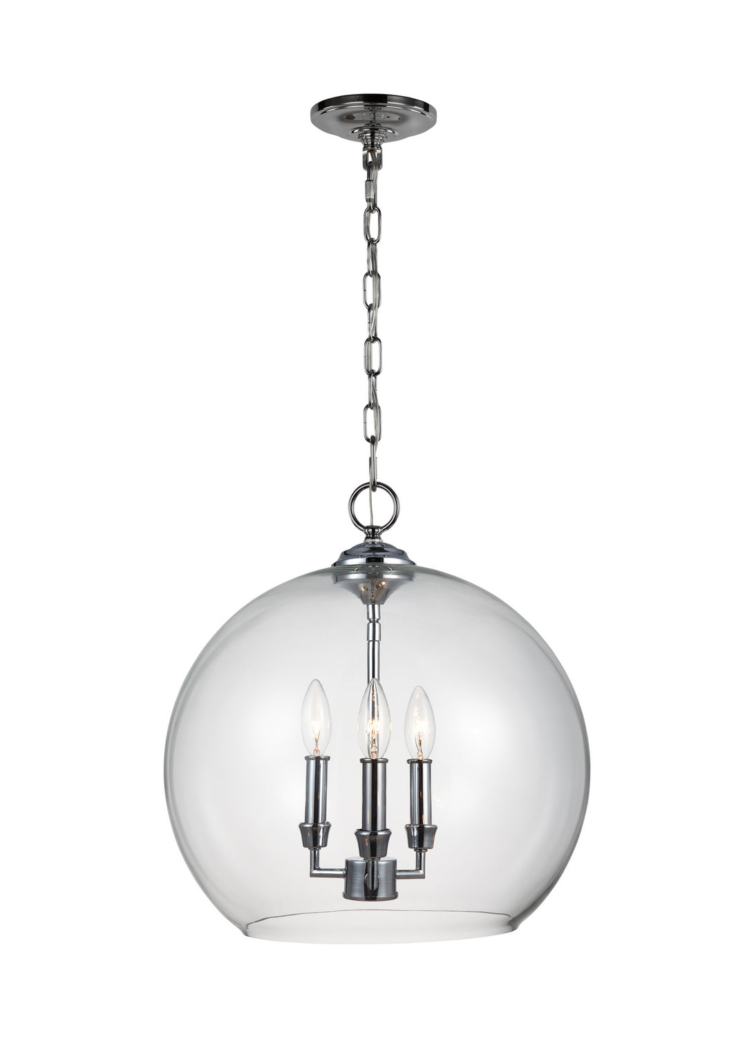 Visual Comfort Studio - F3155/3CH - Three Light Pendant - Lawler - Chrome