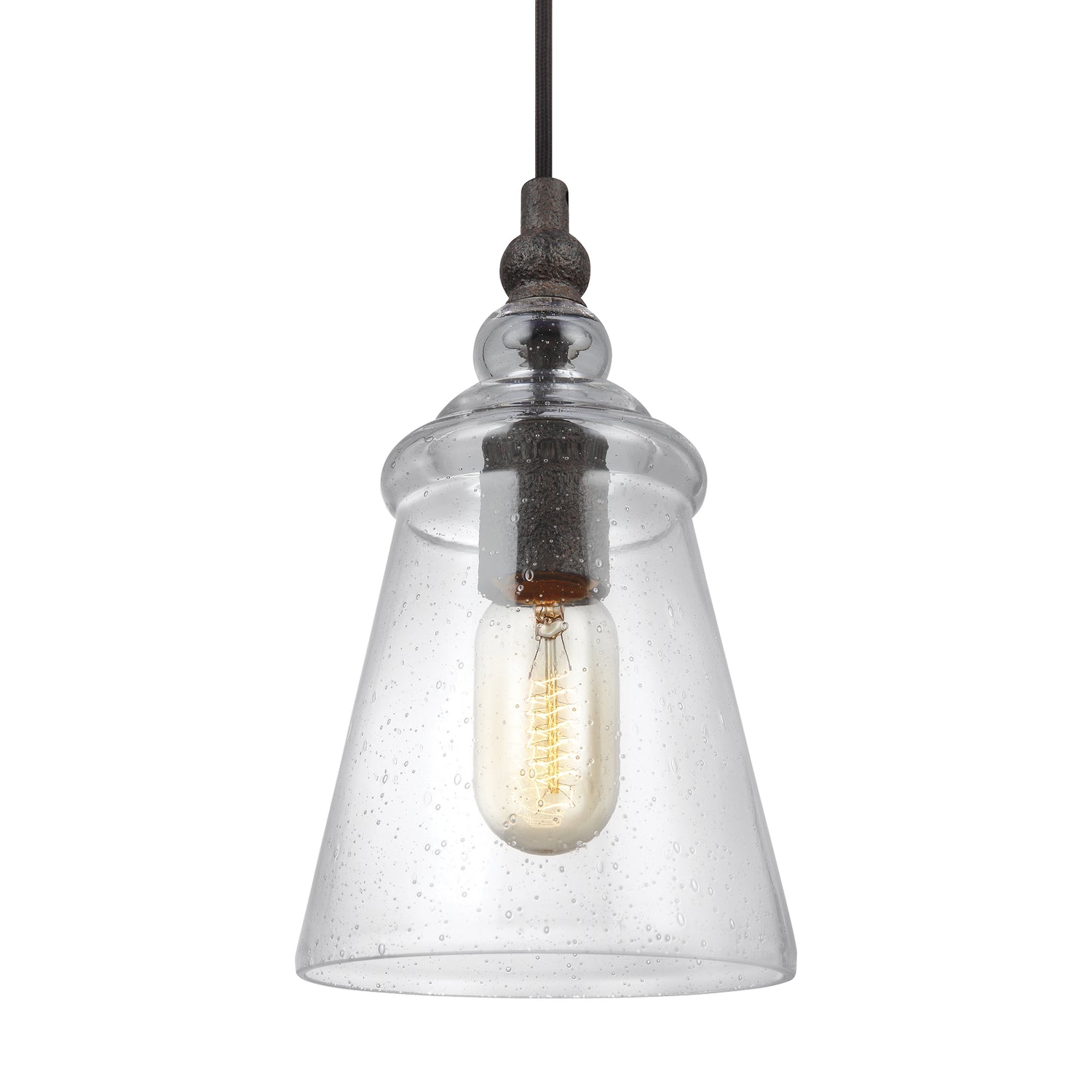 Generation Lighting. - P1449DWI - One Light Pendant - Loras - Dark Weathered Iron